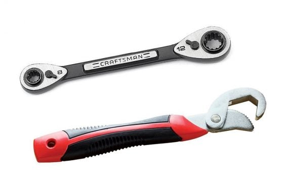 Essential Tools: Craftsman 4-in-1 ratcheting wrench and Snap n Grip Universal Wrenches
